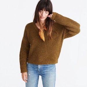 Madewell Pleat Sleeve Pullover Sweater